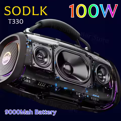 100W High Power Portable Bluetooth Speaker Powerful Wireless Subwoofer TWS Bass Sound System Caixa D