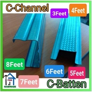 0.75mm(1kaki-7kaki)) C-Channel Blue Biru / C-Batten 0.47mm (1kaki--,7kaki) (CCB)