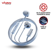 VIVAN Earphone In Ear Kabel Stereo Wired Headset Q15 Black