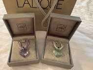 LALIQUE 心形水晶頸鏈 (兩色)