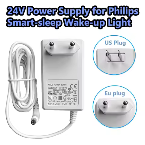 Replacement Power Adapter for Philips Wake-up lights HF3520/60 HF3650/60 HF3510 Power Cord EU Charge