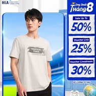 HLA men's gray short-sleeved t-shirt - cool feeling technology, breathable and cool HLA T Shirt Lela