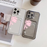 SoftCase Fullcover Transparent Card Slot for Xiaomi Redmi 14C 14R 13 13C 12 4G 5G A3 Pro A3x 10C A4 