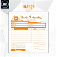 BISA COD | nota laundry mini ukuran 10 x 11 cm  custom nama kamu sendiri | nota laundry 1 ply nota l