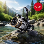 EVA Metal Saltwater Fishing Reel HD1000-7000 with 10kg Drag Capacity  EVA Reel Pancing Air Asin Meta