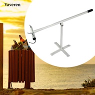 [Vaveren] Outdoor Manual Wheel Bin Compactor Iron Trash Press Tool for Efficient Waste Management in