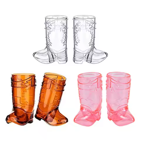 10pcs 1Oz Mini Cowboy Boot Shot Bottle Bachelorette Party Favors Funny Plastic Children Birthday Par