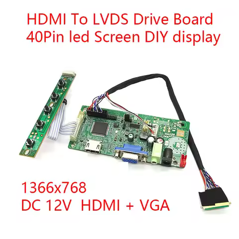 Kit For M140NWR2 R0 R1 R2 Drive Board 14inch Screen DIY Display HDMI-Compatible VGA To LVDS 40Pin 13