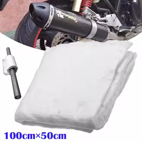100cm X 50cm Motorcycle Exhaust Muffler Exhaust Pipe Cotton Motor Bike Absorb Sound Fibreglass Car A