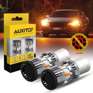 AUXITO 2x1156 BA15S P21W LED ข้อผิดพลาดฟรีไม่มี Hyperflash PY21W BAU15S T20 7440 W21W ไฟ LED หลอดไฟเ
