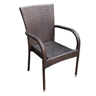 WJ01Balcony Occasional Table and Chair Rattan Chair Rattan Armchair Small Family Version Outdoor Desk-Chair Rattan Chair