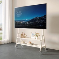 32-75 Inch Mobile Floor TV Stand With Wheels Swivel Height Adjustable Universal TV Mount Cart For Li