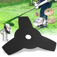3T Black Metal Brush Cutter Blade 9 Inch Lawn Mower Grass Cutter Blade Circular Saw 3-Teeth Mata Mes