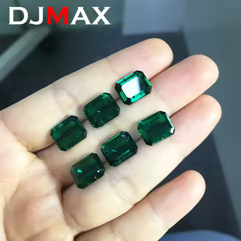 DJMAX Colombia Lab Grown Emerald Gems Loose Gemstones With AGL Certificate Top Quality Zambia Emeral