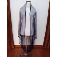 Slayer bridal veil/ bridal veil elegant bridal hijab/ bridal veil NAVY bridal veil