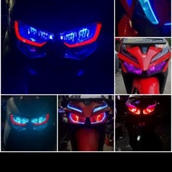 lampu demon eyes/lampu motor red devil eyes nmax,aerox'vario 12 volt