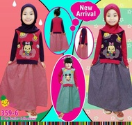 busana muslim anak / setelan muslim anak perempuan / baju muslim anak