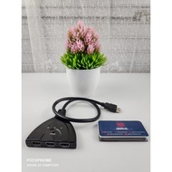 Hdmi switch 3 port hdmi switcher cable
