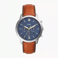 Neutra Chronograph Fashionable Men's Quartz Watch,Blue Round Dial, Leather Strap, Business And Casua