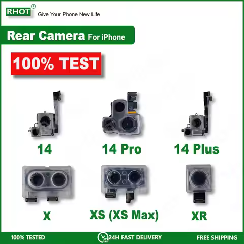 100% Tested Rear Main Rear Camera For iPhone X XS XR XS MAX / 14 14 Pro 14 Plus Main Rear Camera Mod