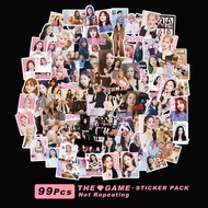 99 Sheets Pink Ink THE GAME Support Decoration Big Head Stickers Hallyu Girl Group Stickers Notebook
