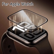 Hydrogel Film And Curved Black Edge Tempered Glass For Apple Watch Series Ultra 11 10 9 8 7 S6 5 4 3
