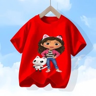 2026Gabby's Doll House Magic World Printed T-Shirt Girl 10-12 Years Old Trendy Clothing COD HWI8
