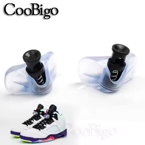 10pairs Lace Locks Toggle Clip Spring Stopper Cord Lock Black for Air Jordan 5 Replacement Sneaker S