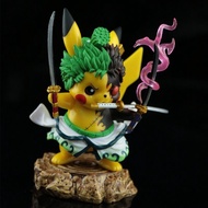 One Piece GK Pikachu COS kimono Zoro figure statue model ornament doll