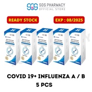 [READY STOCK] LONGSEE TEST KIT 3in1 Covid 19 &amp; Influenza A&amp;B Test Kit 5'S (Exp:8/2025)