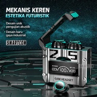 SMARTCOM Earphone Handsfree Headset Bluetooth M25 TWS Gaming Super Bass