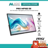 MSI 15.6" PRO MP165 E6 FHD (1920X1080 @60HZ) IPS PANEL PORTABLE MONITOR (4MS, INPUT: HDMI+ USB-C, VE