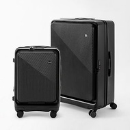 【預購】Dreamin Inno系列 20+24吋前開式行李箱/登機箱-曜石黑組