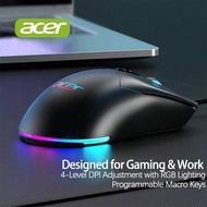 เมาส์แบบมีสาย OMW210 ออปติคอลระดับมืออาชีพ ฝากระโปรงด้านข้างเป็นยางกันลื่น ไมโครสวิตช์ทนทาน 10,000 ค