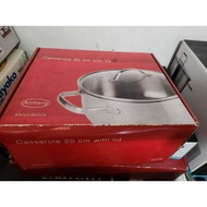 Arzberg Casserole 20 Cm Stainless Steel Pan with Lid Multipurpose Pan