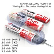 [ 1 BOX ] YAWATA 1.6MM / 2.0MM / 2.6 MM / 3.2 / 4.0 MM WELDING ROD FT-51 Besi Iron Welding Rod Elect