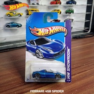 Hot Wheels Ferrari 458 Spider Blue
