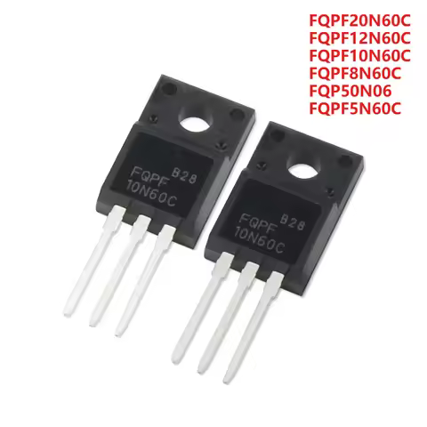 10PCS FQPF10N60C FQPF20N60C FQPF5N60C FQPF8N60C FQPF12N60C FQP50N06 TO-220 Mosfet Transistors Kit