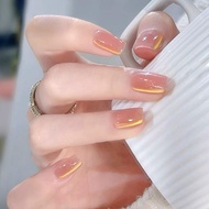 24 Chiếc Mắt Mèo Trị Liệu Bằng Ánh Sáng Móng Tay Giả Handmade Nhựa Giáp Đeo Móng Tay Giả Bộ