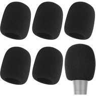 6 PCS Microphone Windscreen Black Foam Handheld Cover, Mic Covers for SM58, E835
