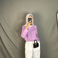 Dea basic shirt - kemeja basic wanita uniqlo kemeja kerja wanita lengan panjang full kancing atasan