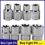 E-Torx Star Socket Set 3/8" Drive External Torque Socket E8-E20 Versatile Hand Tool Kit