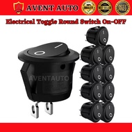 10pcs LED Switch 3 Pin AC 240V / DC  24V 12V Electrical Toggle Round Switch On-OFF SPST Switch for C