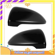 【W】2 Pieces For Golf 7 Mk7 7.5 Gtd R for Touran L E-Golf Side Wing Mirror Cover Caps Bright Black Rearview Mirror Case Cover 2013-2017