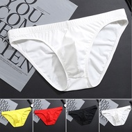 Briefs Men Casual Color Rise Sexy Breathable Brief T-Back Thong Cotton