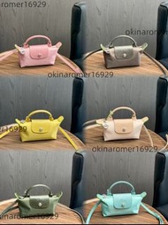 Longchamp 墨灰迷你餃子包，經典 Pliage 系列