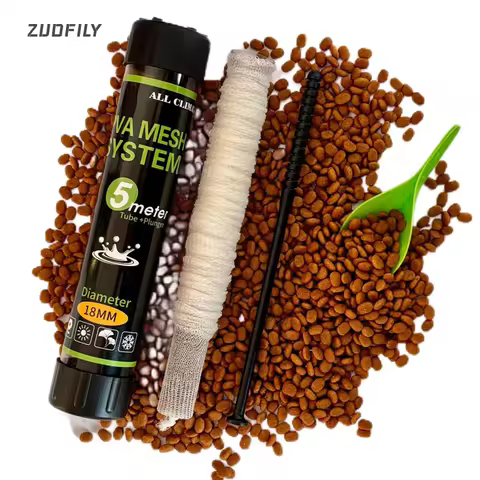 PVA Soluble Mesh Feeder Carp Fishing Lure Refill Rig Hook Bait Wrap Bag 500x18/25/37/44mm Water Solu