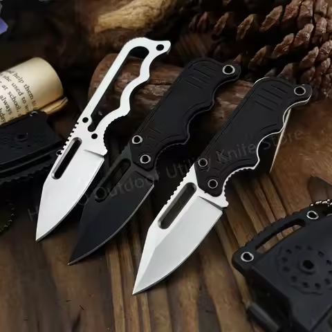 Hot Small Sheathed Fixed Blade Knife 5Cr15MoV Blade Hiking Outdoor Tools Camping Pocket Knife Portab