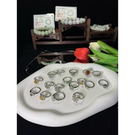 Myanmar Jadeite Type A Rings – S925 Silver