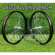 20 INCH ALLOY BICYCLE RIMS/BMX FRONT REAR/ PAIR READY TO USE